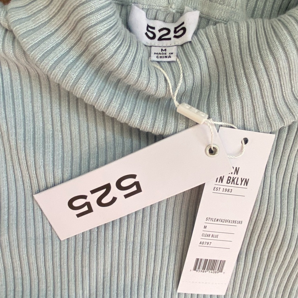 525 America Clear Blue Turtleneck